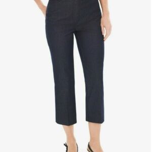 Chico's Straight Leg Crop Pants - Size 6 (0.5) Secret Stretch Garfield Rinse-NEW